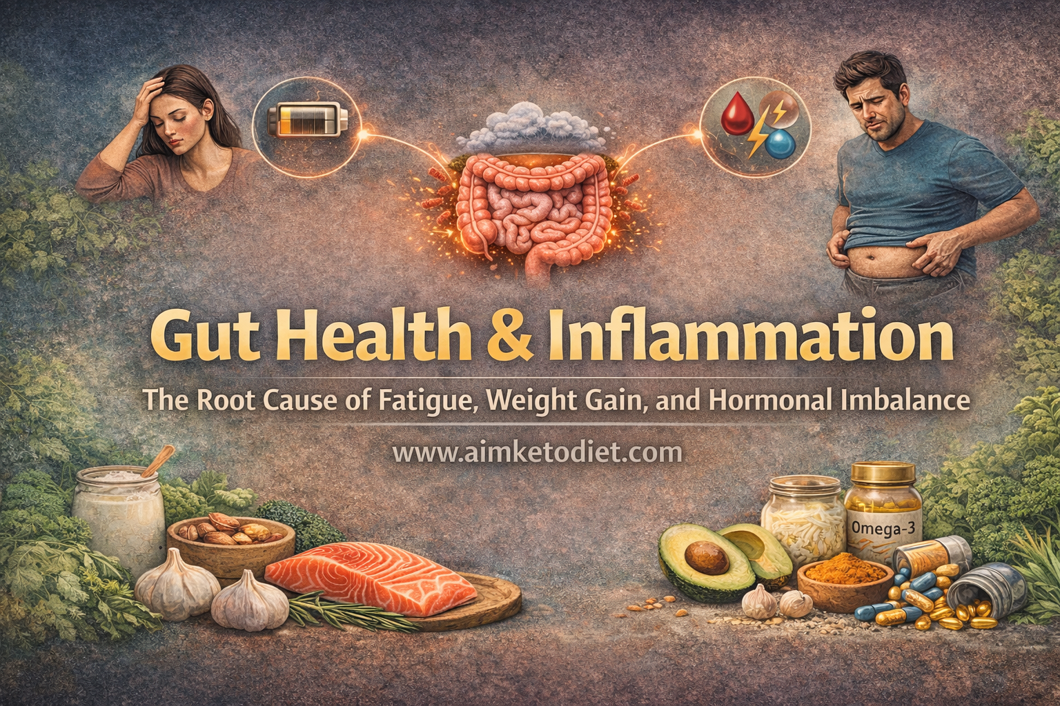 Gut Health & Inflammation The Root Cause of Fatigue, Weight Gain, and Hormonal Imbalance Aimketodiet.com