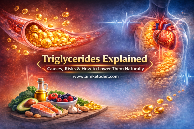 Triglycerides Explained Causes, Risks & How to Lower Them Naturally – Complete Educational Guide Aimketodiet.com