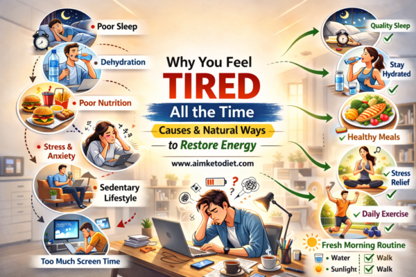 Why You Feel Tired All the Time Causes and Natural Ways to Restore Energy Aimketodiet.com